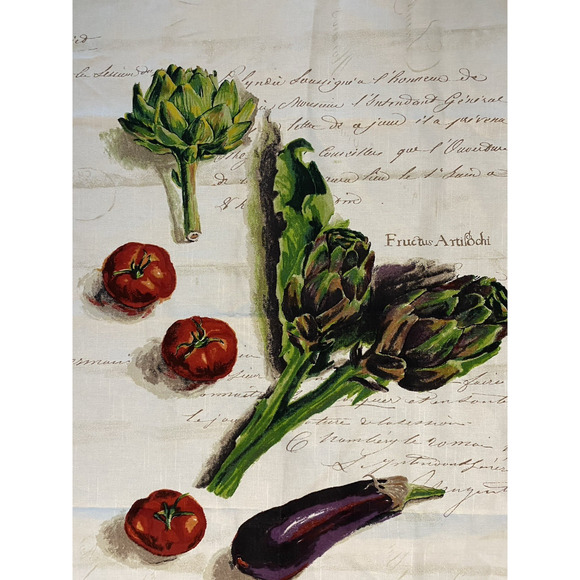 Pair Large Williams Sonoma Kitchen Towel Elegant Vegetables 30.75"x 23.5" cotton - Picture 4 of 6
